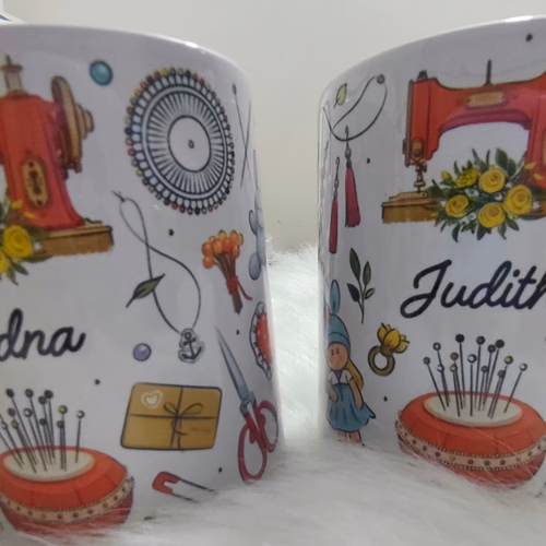 Mugs Temáticos de Costura Personalizados Vista 3